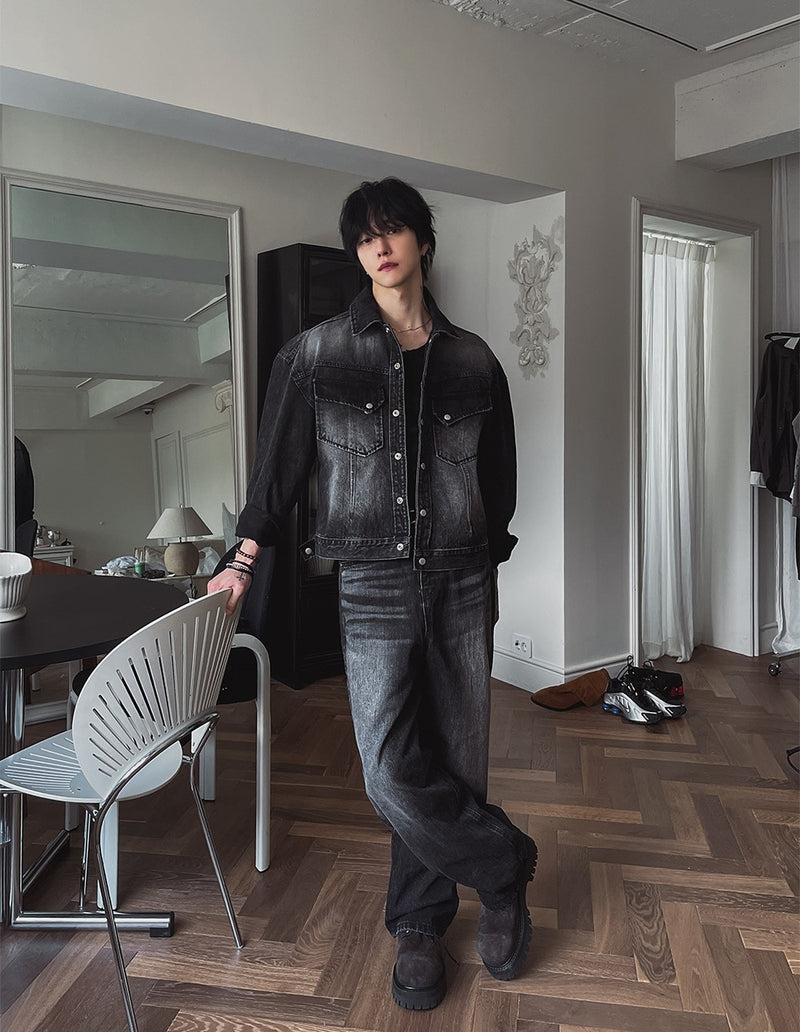 Bor Washed Western Denim Jacket