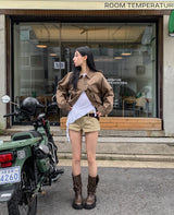 Modney pintuck tail shirring long sleeve