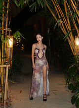 Peppy See-Through Maxi Long Dress