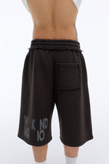 Weekend warrior typography printing washing short pants (Charcoal)_1