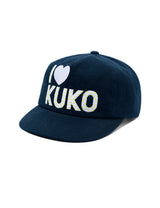 I❤︎KUKO ドット5パネルキャップ_ネイビーイエロー