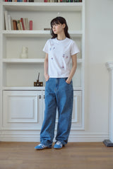 26SS★ マッシュルームステッチクロップ半袖Tシャツ