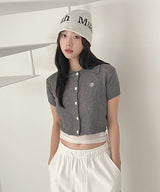 SLAB COLLAR KNIT CARDIGAN [3color]
