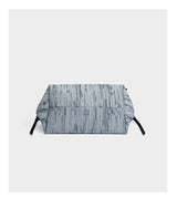 Vertical Stripe Denim Oversized Tote Bag