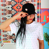 Chubasco Weed White Rose Ballcap BCB016 Black