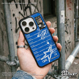 ヒップ ブルー ワークログ エポキシ バンパー iPhone ケース