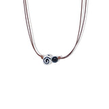 wood round swirl necklace