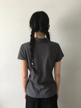 Shirring Dot Collar T-Shirt (3color)