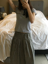 Preppy Vintage Check Skirt (2c)