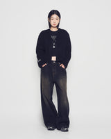 25FW ウォッシュドワイドデニムパンツ