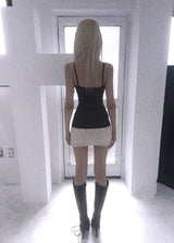 KY05-SPARKLE MINI SKIRT(WHITE)