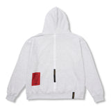 Tech Pocket Oversized Hoodie White Melange / Black