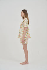 ULLALA PAJAMA Ael Short-sleeve Two-piece Vanilla[24169WTSSN]