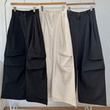 Tucked Wide Pants  -3colors