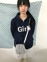 Bunny bag - Gray dot