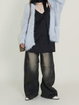 Featheryan Rouge Long Angora Cardigan