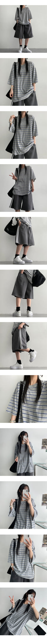 Moju ツーライントラックバミューダトレーニングショーツ