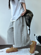 イブン🧸 D-キーリングオーバーワイドバミューダ ❤🩶🖤🤎5カラー