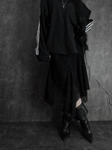 uncut lace skirt (2color)