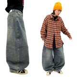 Vintage Washed Denim Balloon Pants
