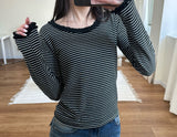 lace stripe tee