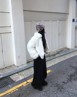 Back stud wide pants