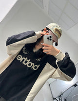 Sporty V-neck Windbreak Pullover