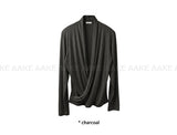 DRAPED WRAP TOP