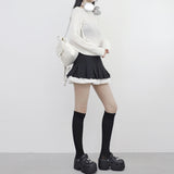 ミリレムシースルークロップニット