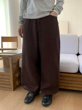 ムユスコットンワイドパンツ