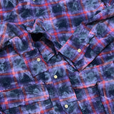 smoke wash check shirt_purple