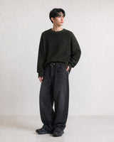 (UNISEX) ツートーン ラウンド ニット