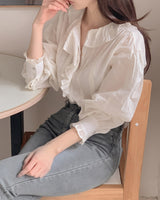 Renpo frill blouse