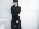 [DOJINOI] MUTE CROP SHIRTS BLACK