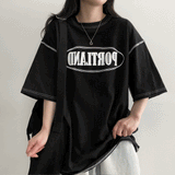 フォースティッチショートスリーブドtシャツ