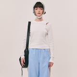 ラインカットオフロングスリーブ_ネイビー