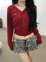 Leopard Shirring Skirt Pants