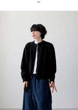Looney ラウンドクロップカーディガン