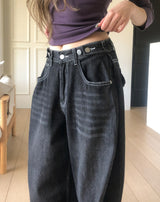 キニー アジャストピンタックデニムパンツ