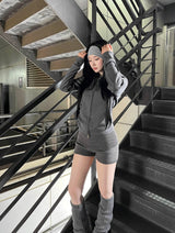 Studded Crop Hoodie