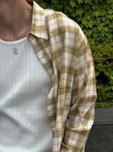 [S/S] ルーズフィットチェックシャツ(3color)