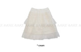 SHEER TIERED MIDI SKIRT