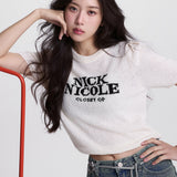 NICOLE クローゼットシャーリングハーフ二ット