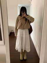 [MADE] Forn frill banding skirt