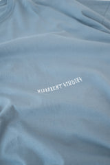 Hierarchy Studios - ルーンワイドロゴオーバーサイズTシャツ ダスティーブルー