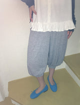 Yomyo Three Quarter Shirring Jogger Banding Pants