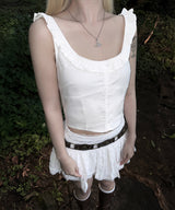 Lace low mini Skirt (2colors)