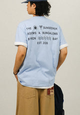 サン ベイ バック プリンティング ハーフスリーブ Tシャツ