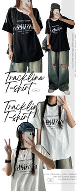 Durang トラックライン半袖Tシャツ