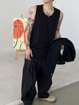 No.0670 basic slit sleeveless (3color)